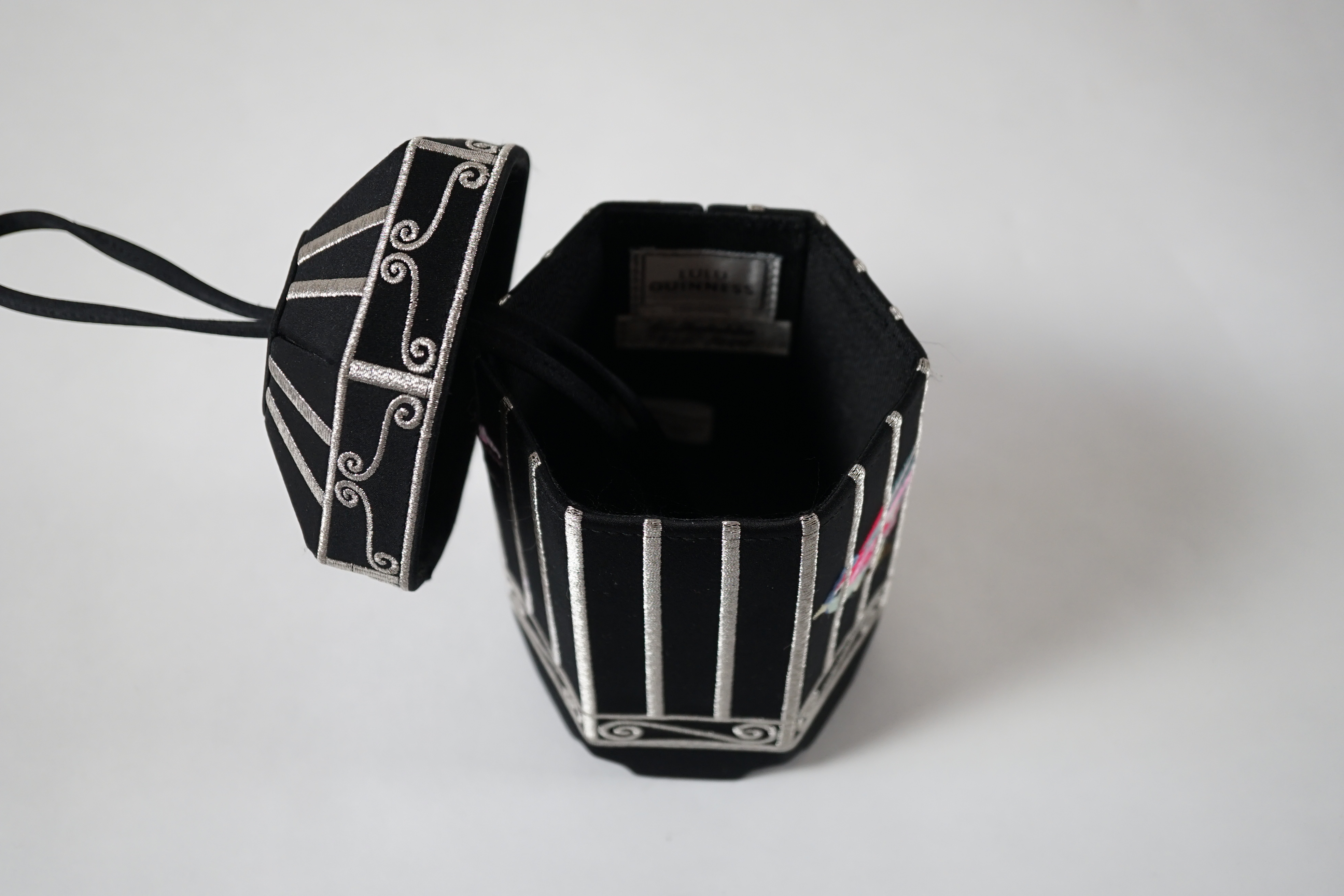 A vintage Lulu Guinness 'Birdcage' evening bag, limited edition of 500, height 15cm, height to strap 30cm, depth 9cm